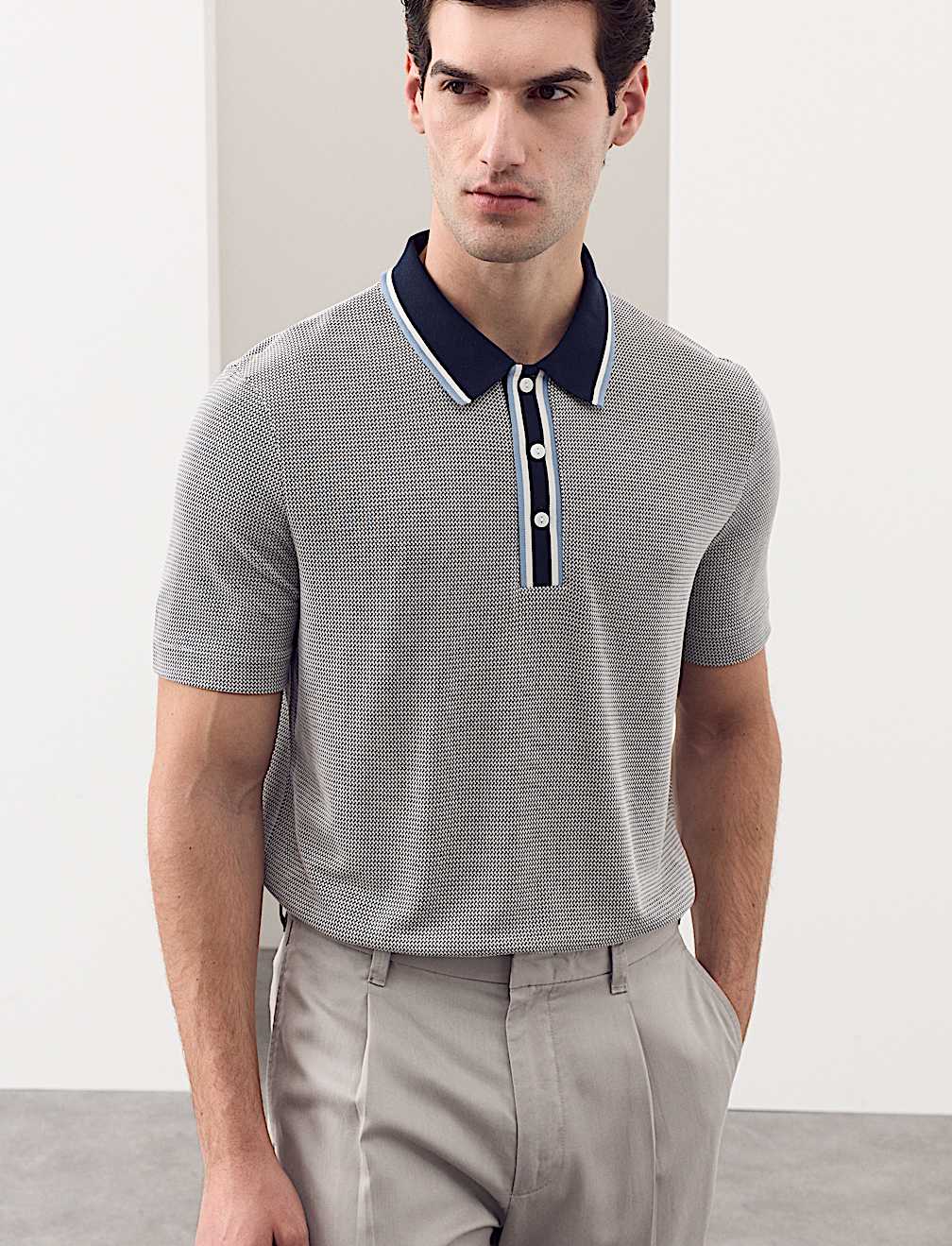 Modal Rich Tipped Soft Polo Shirt