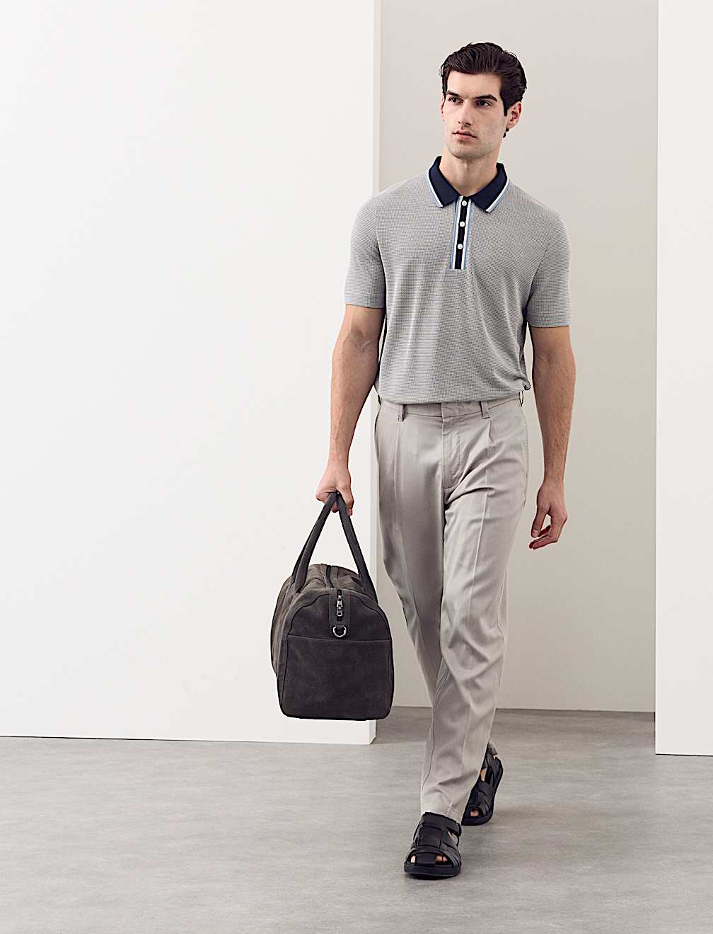 Modal Rich Tipped Soft Polo Shirt
