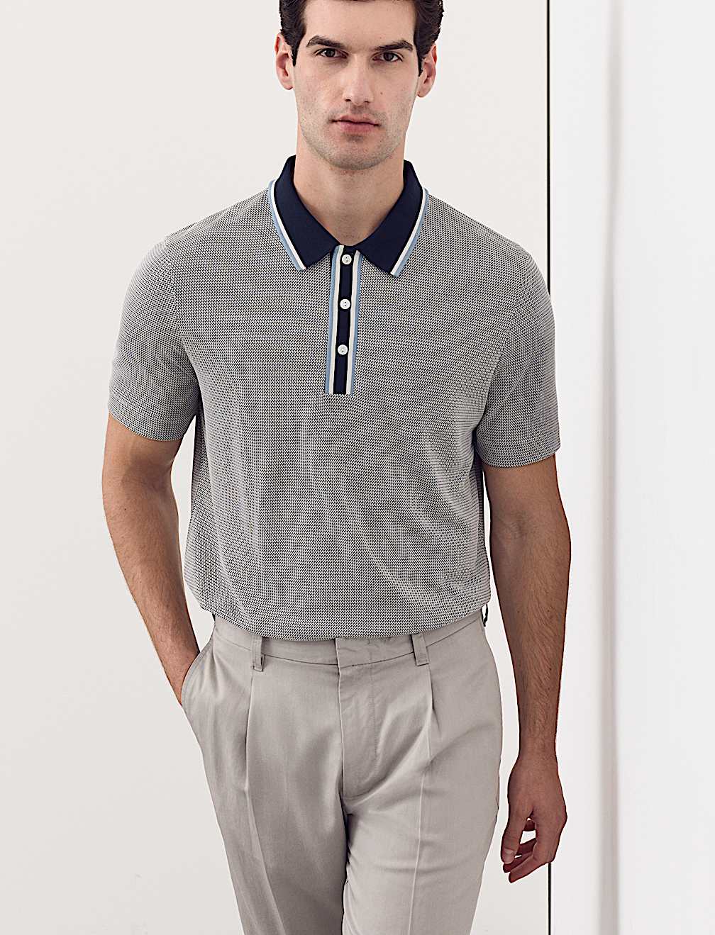 Modal Rich Tipped Soft Polo Shirt