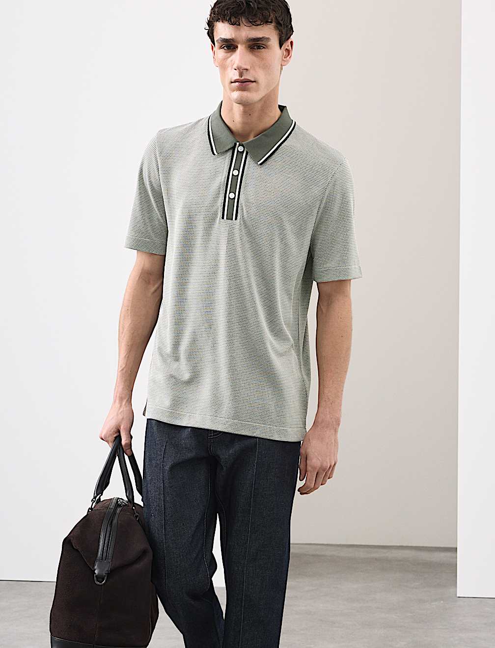 Modal Rich Tipped Soft Polo Shirt