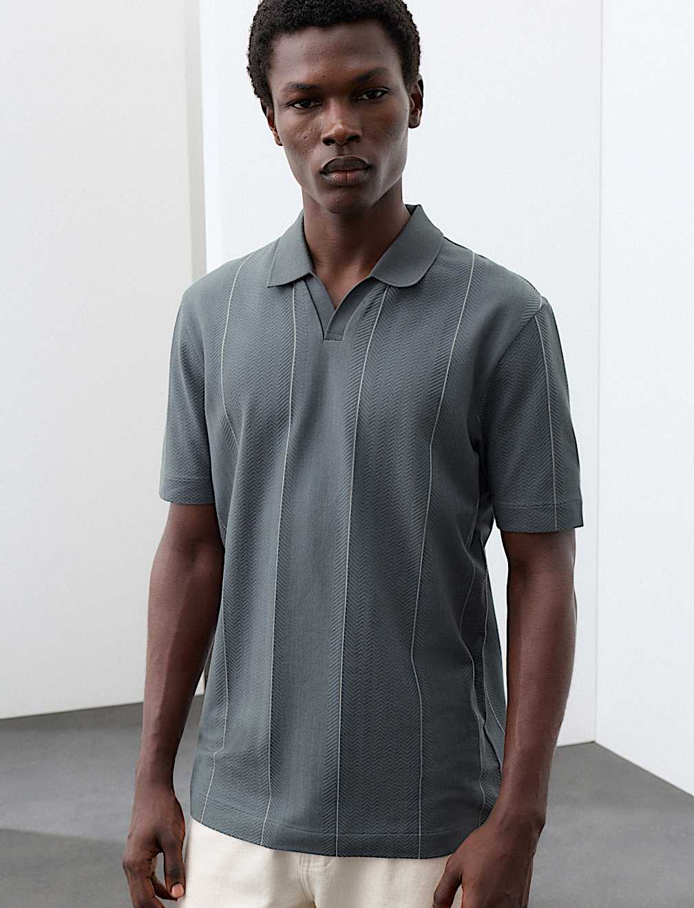 Supima&reg; Cotton Rich Striped Polo Shirt