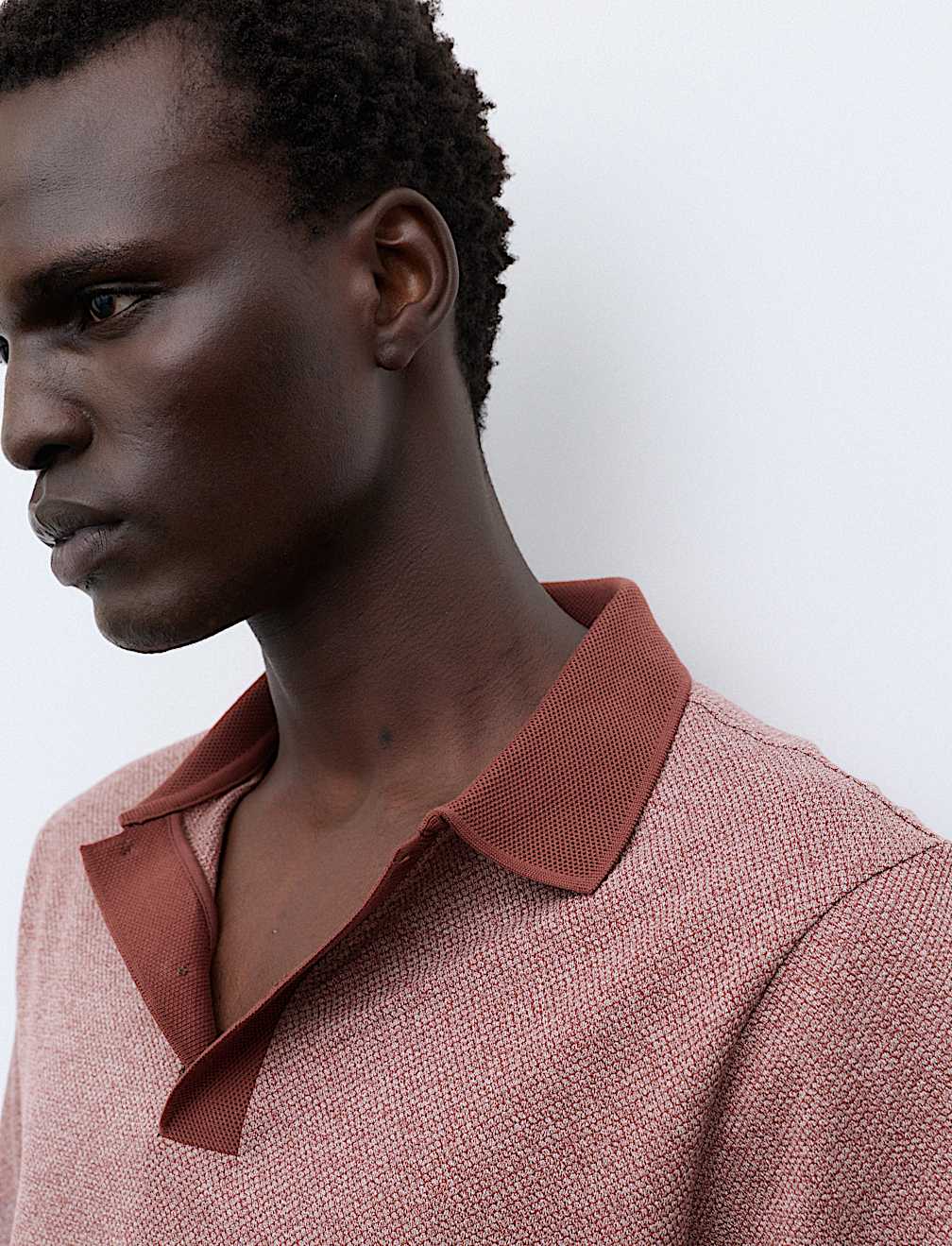 Pure Cotton Textured Polo Shirt