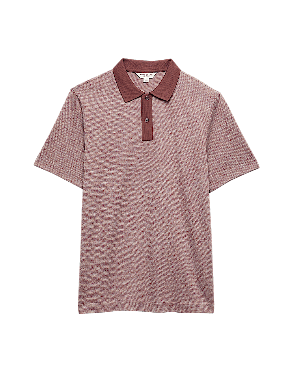 Pure Cotton Textured Polo Shirt