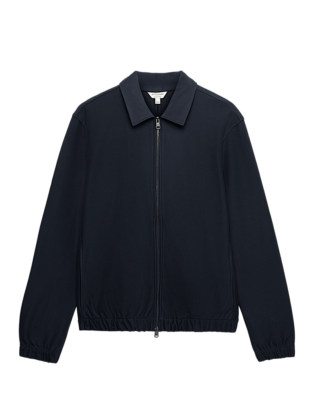 Pure Cotton Twill Zip Through Overshirt