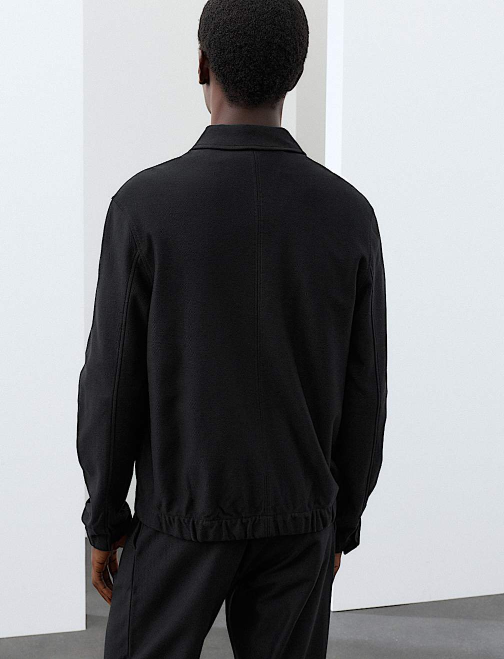 Pure Cotton Twill Zip Through Overshirt
