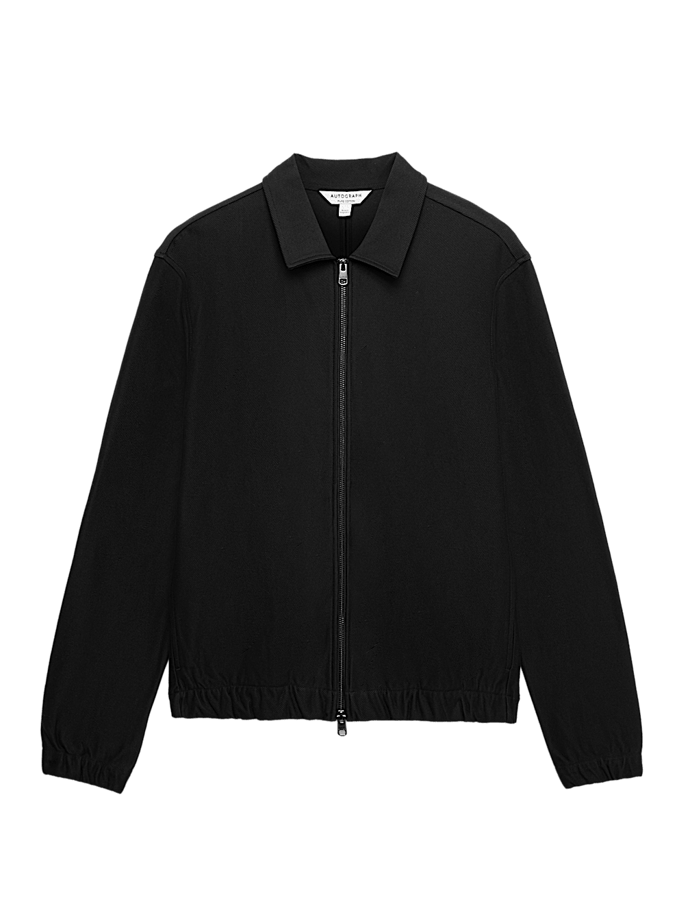 Pure Cotton Twill Zip Through Overshirt