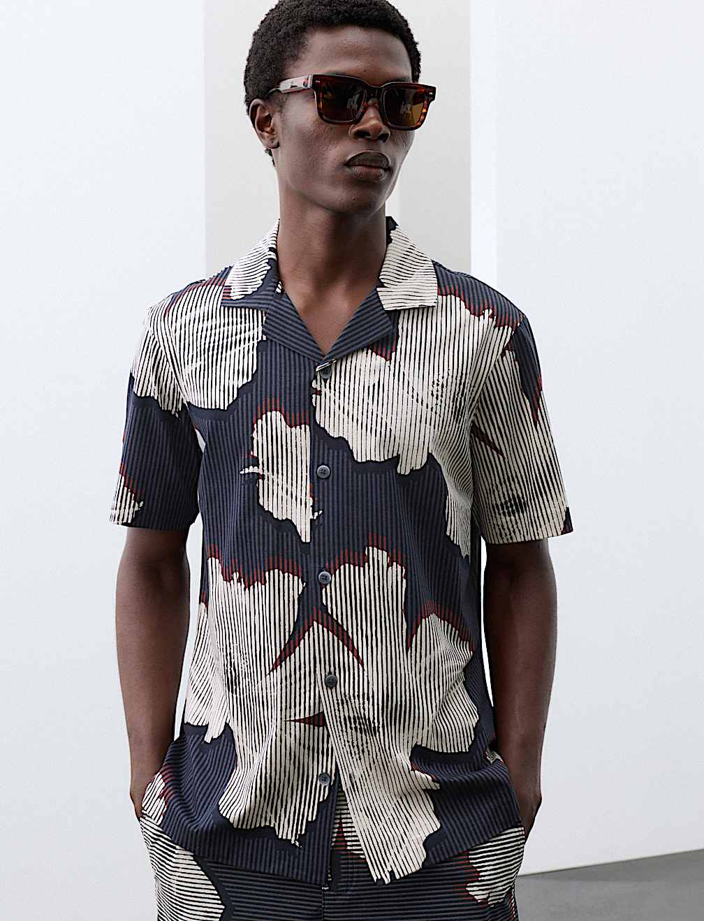 Pure Cotton Floral Short Sleeve Shirt