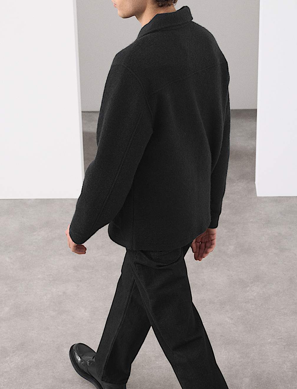 Wool Blend 3 Pocket Fleece Jacket