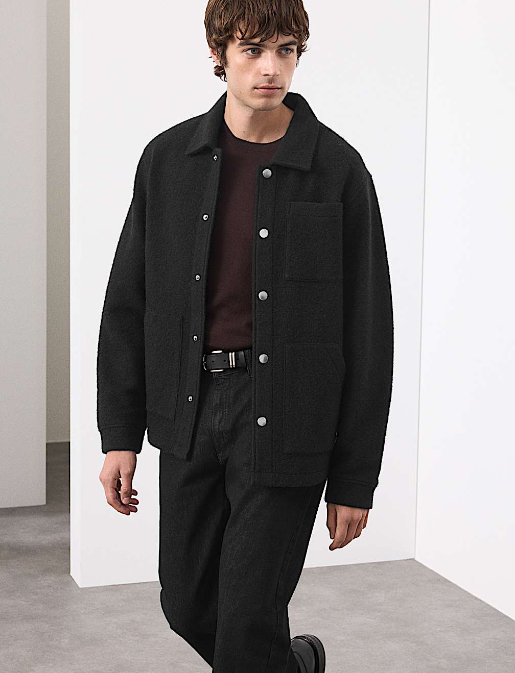 Wool Blend 3 Pocket Fleece Jacket
