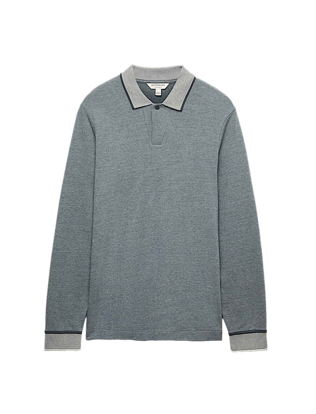 Cotton Rich Long Sleeve Polo Shirt