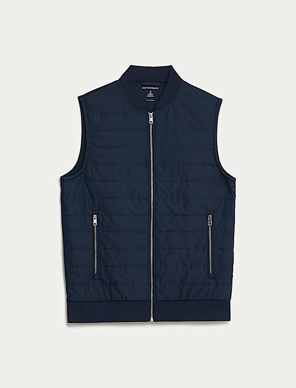 Cotton Rich Zip Up Quilted Gilet with Stormwear™
