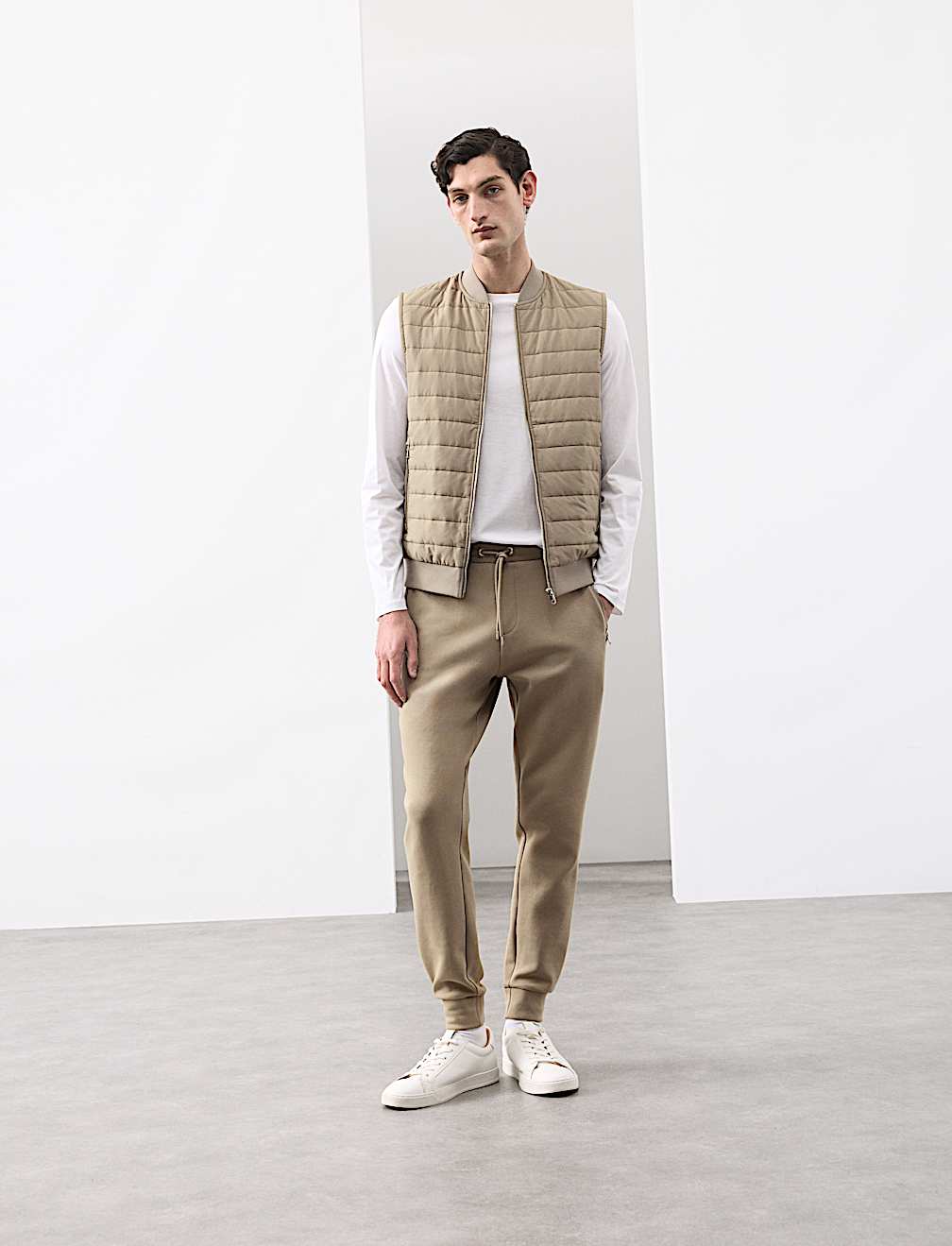 Cotton Rich Zip Up Quilted Gilet with Stormwear™