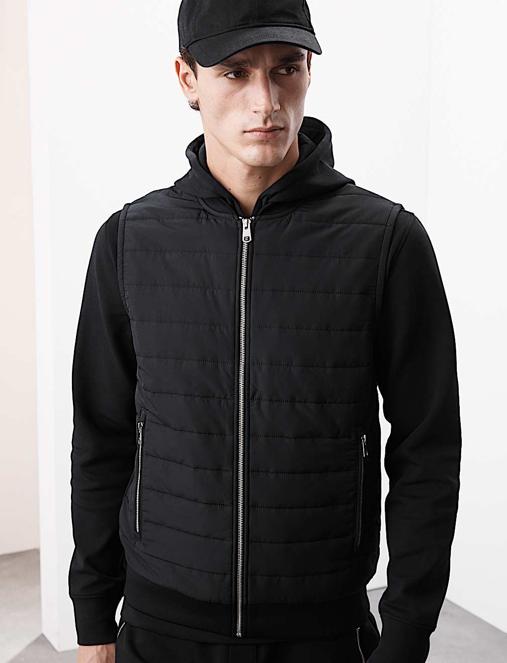Cotton Rich Zip Up Quilted Gilet with Stormwear™