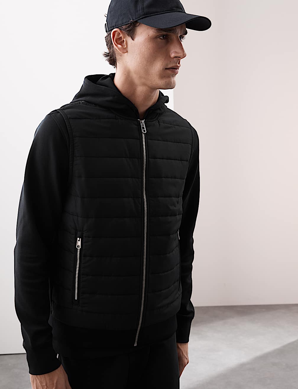 Cotton Rich Zip Up Quilted Gilet with Stormwear™