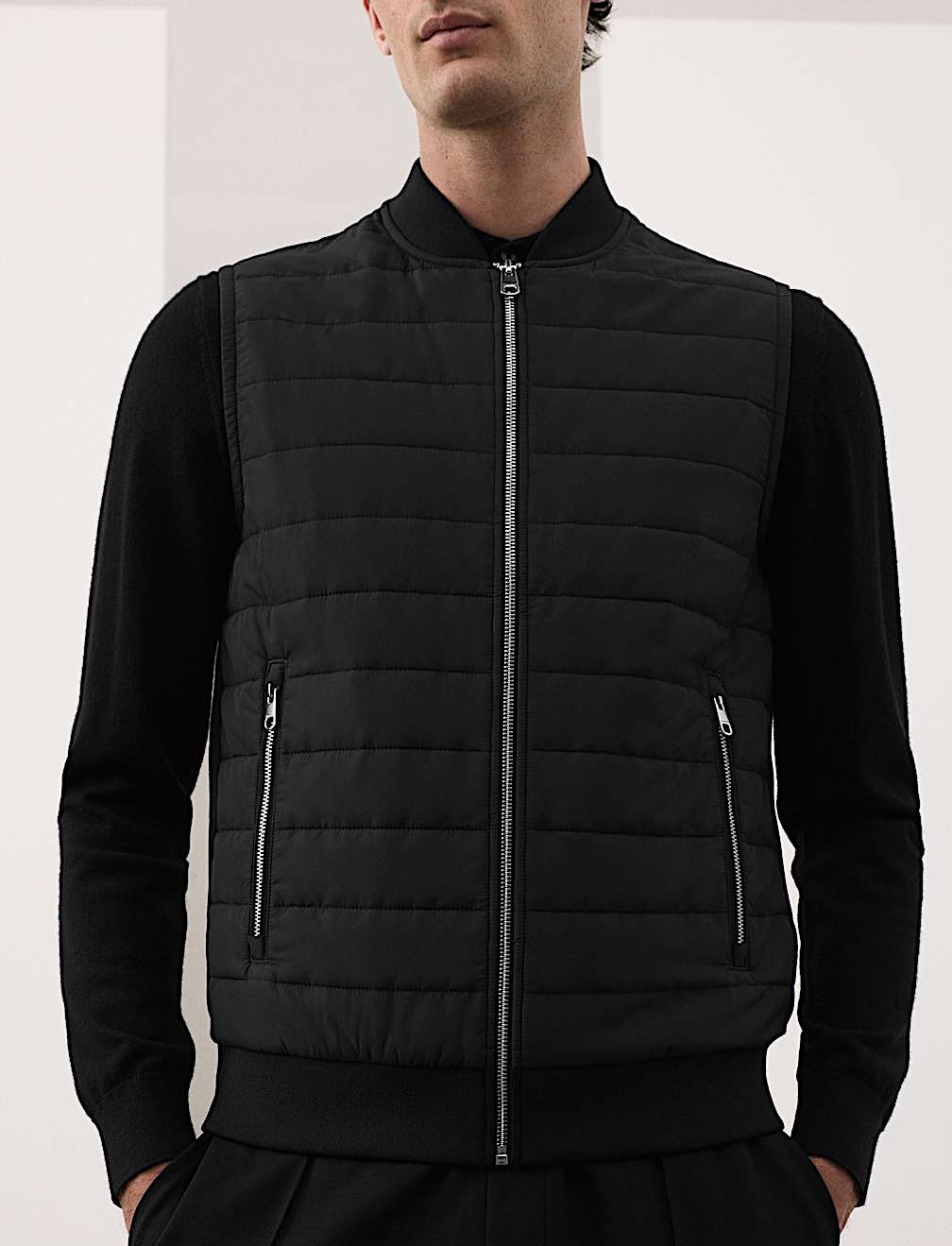 Cotton Rich Zip Up Quilted Gilet with Stormwear&trade;