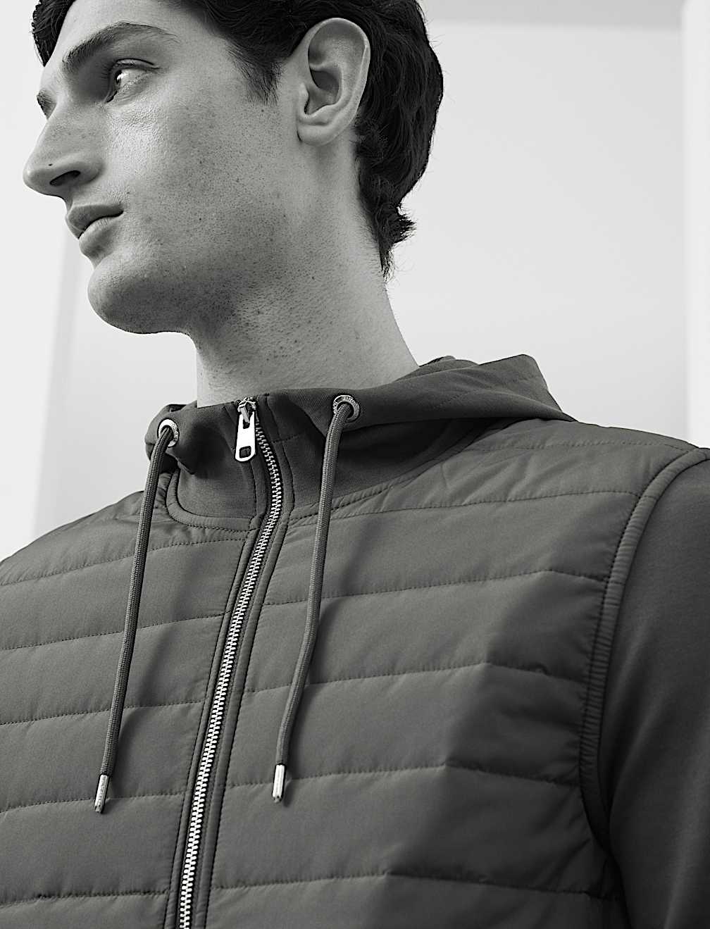 Cotton Rich Zip Up Hooded Jacket with Stormwear™