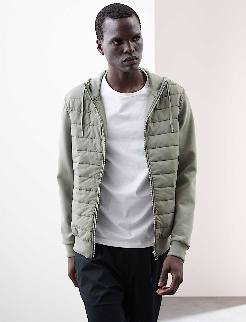 Cotton Rich Zip Up Hooded Jacket with Stormwear™