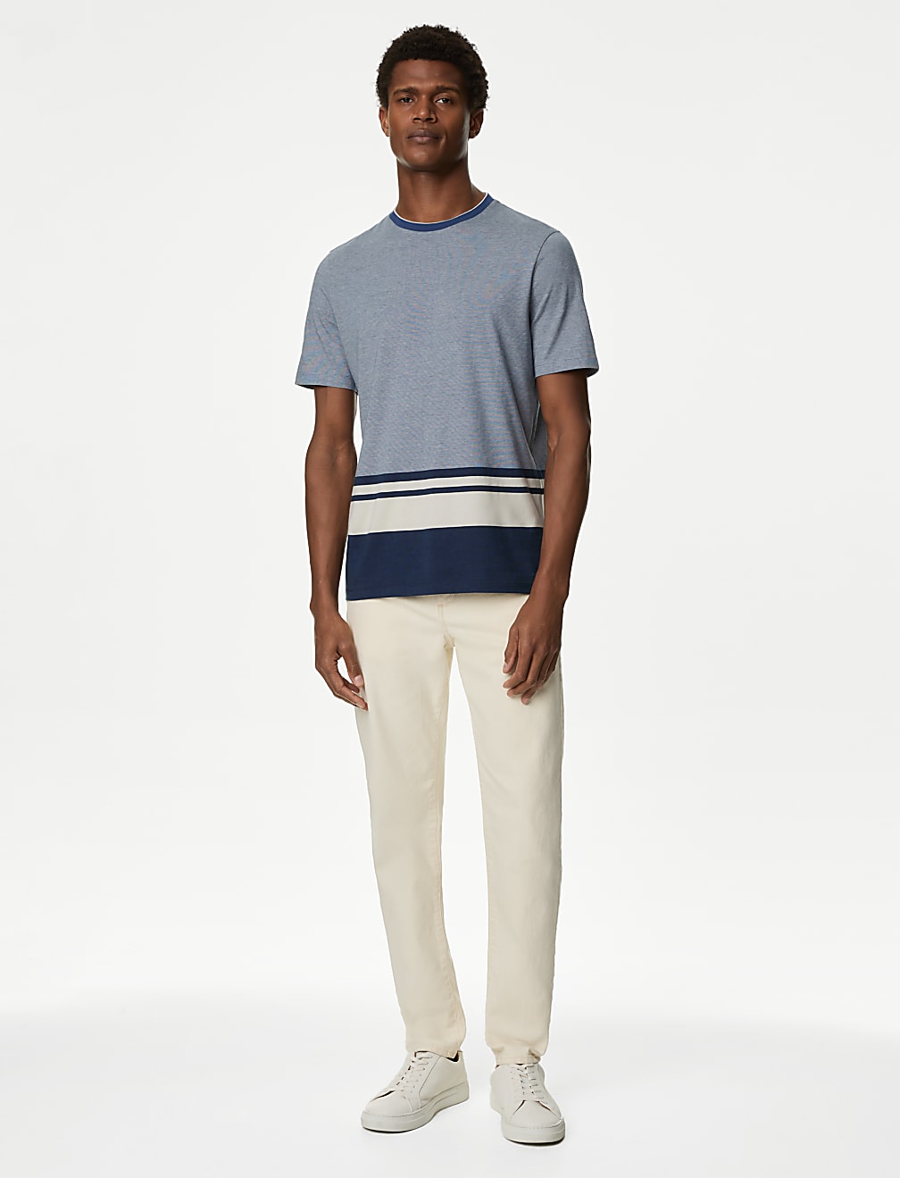 Pure Cotton Striped T-Shirt