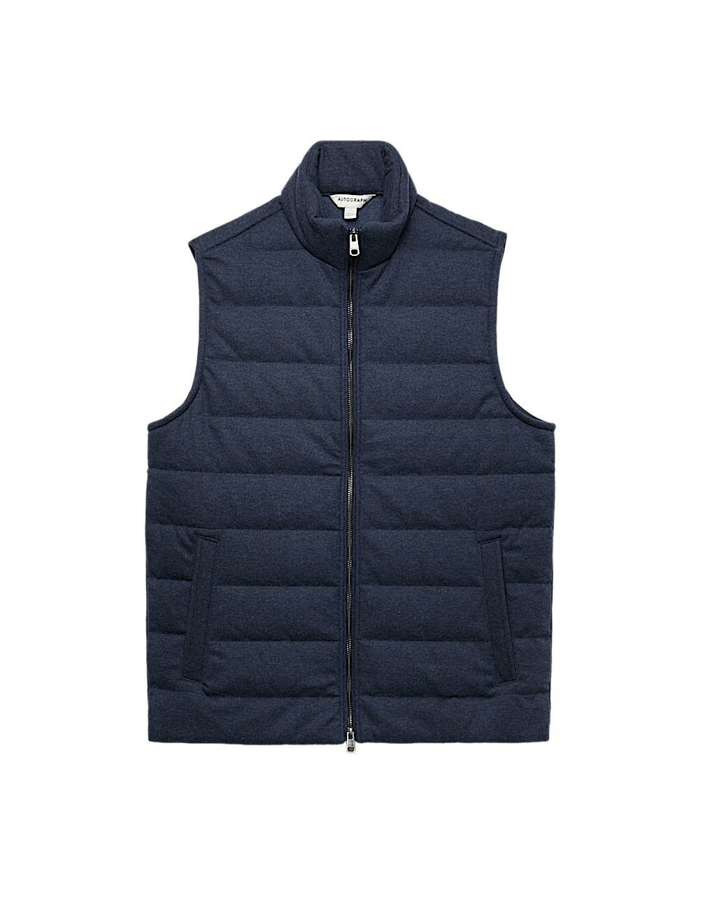 Padded Hybrid Zip Up Gilet with Wool