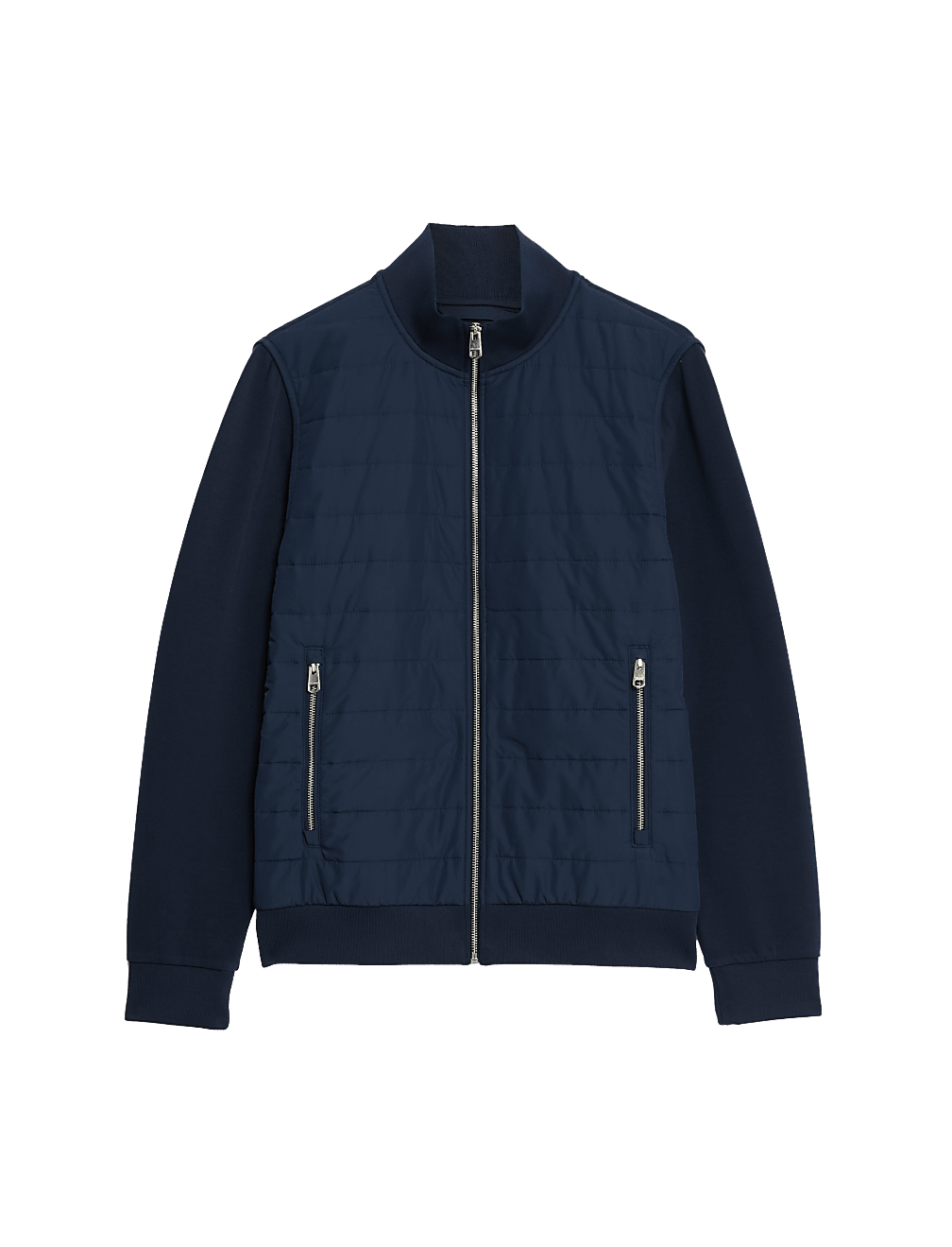 Cotton Rich Zip Up Quilted Jacket