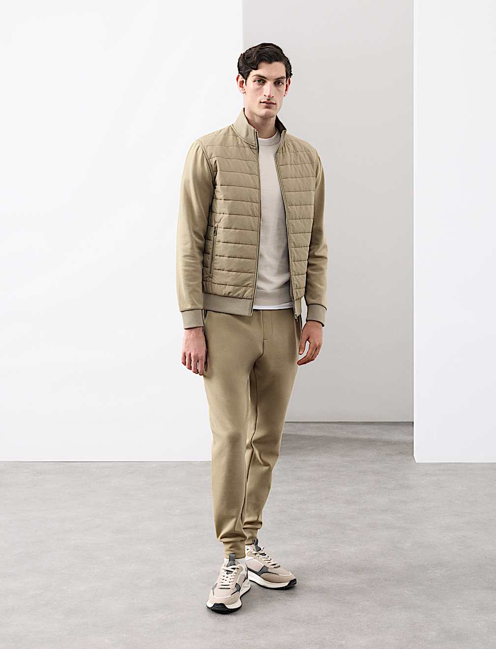 Cotton Rich Zip Up Quilted Jacket