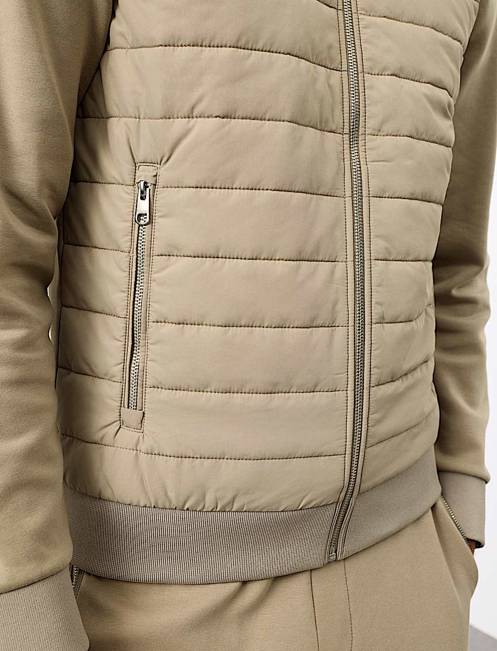 Cotton Rich Zip Up Quilted Jacket
