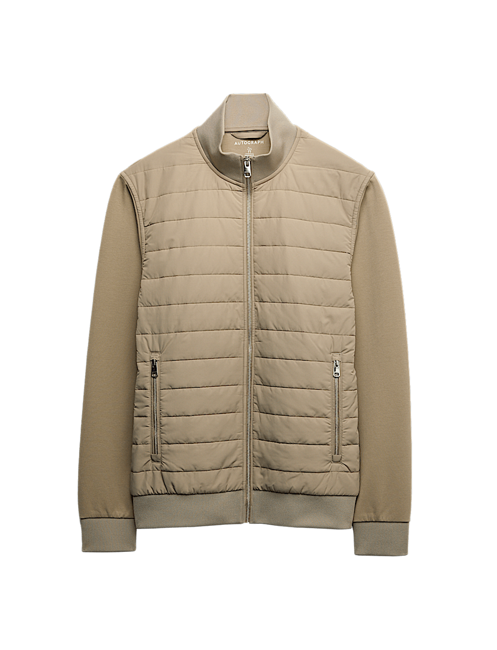 Cotton Rich Zip Up Quilted Jacket