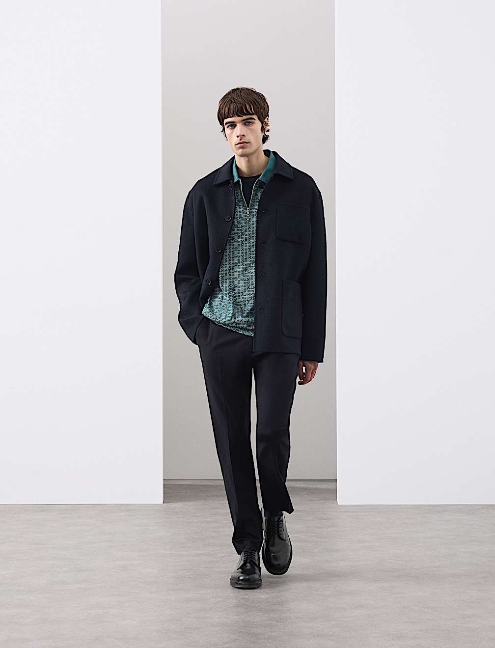 Pure Supima&reg; Cotton Geometric Polo Shirt