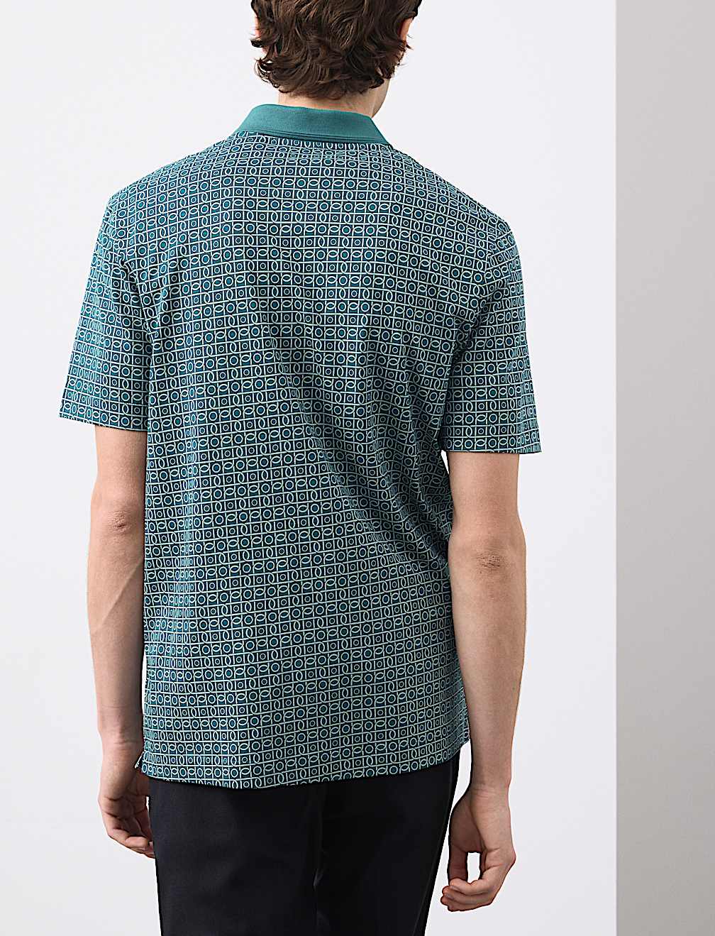 Pure Supima&reg; Cotton Geometric Polo Shirt