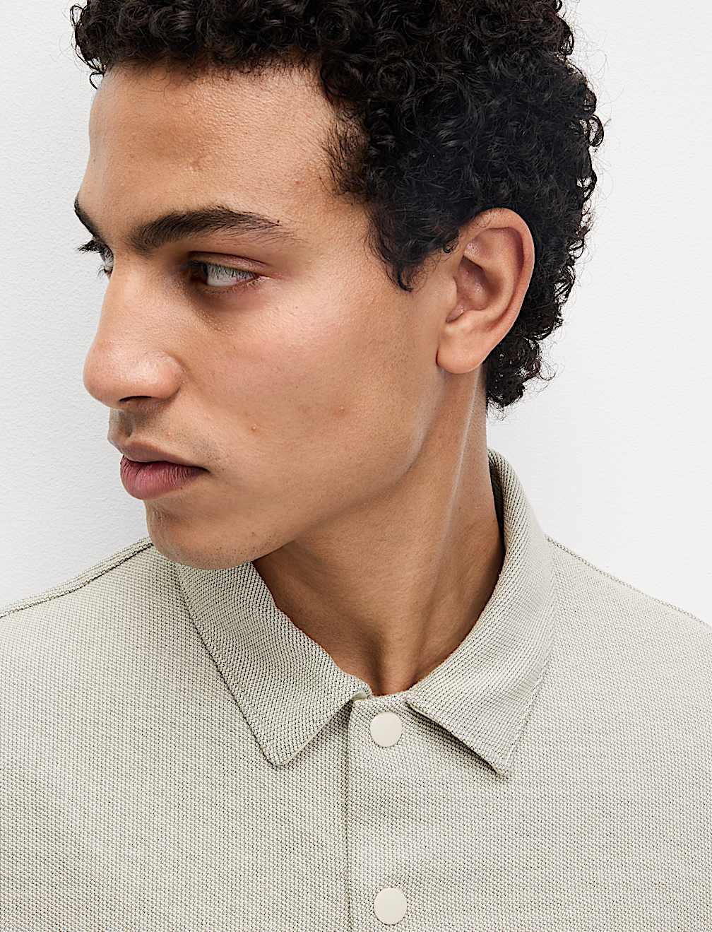 Cotton Blend Short Sleeve Over Shirt
