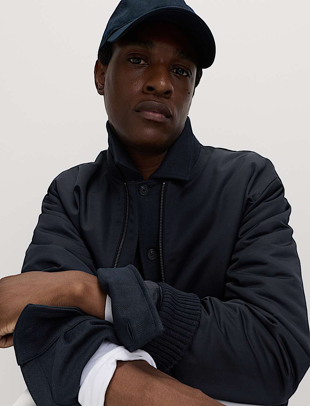 Cotton Rich Herringbone Overshirt