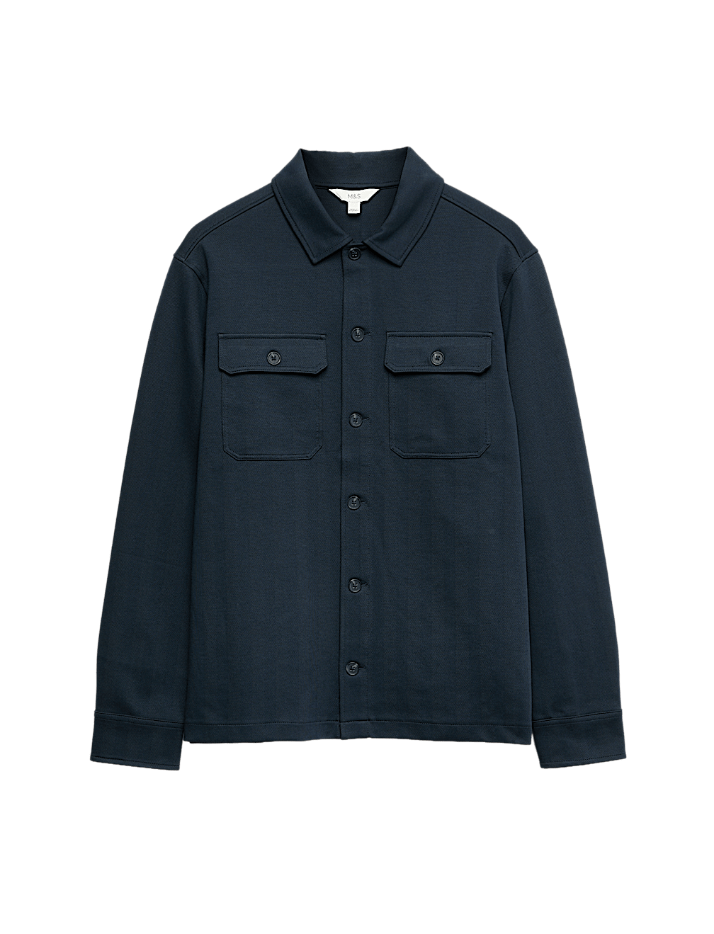 Cotton Rich Herringbone Overshirt