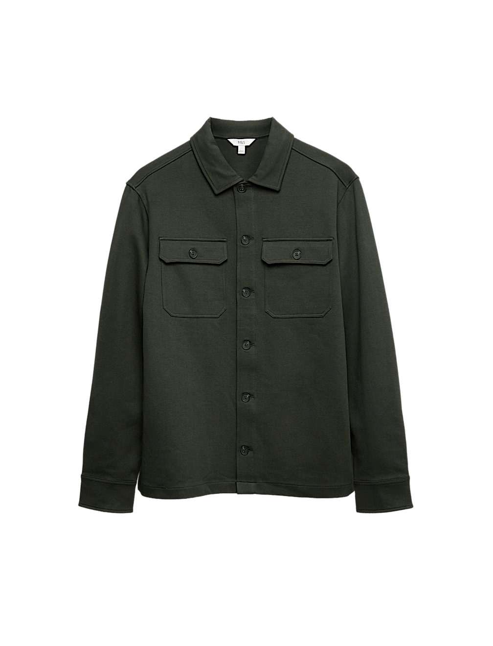 Cotton Rich Herringbone Overshirt