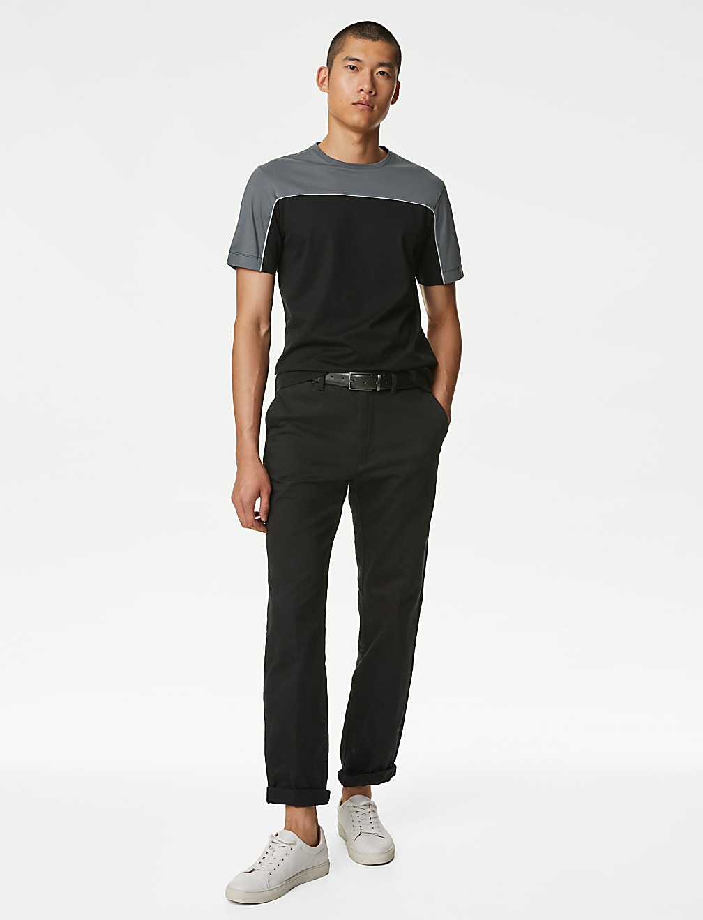 Pure Supima® CottonColour Block T-Shirt