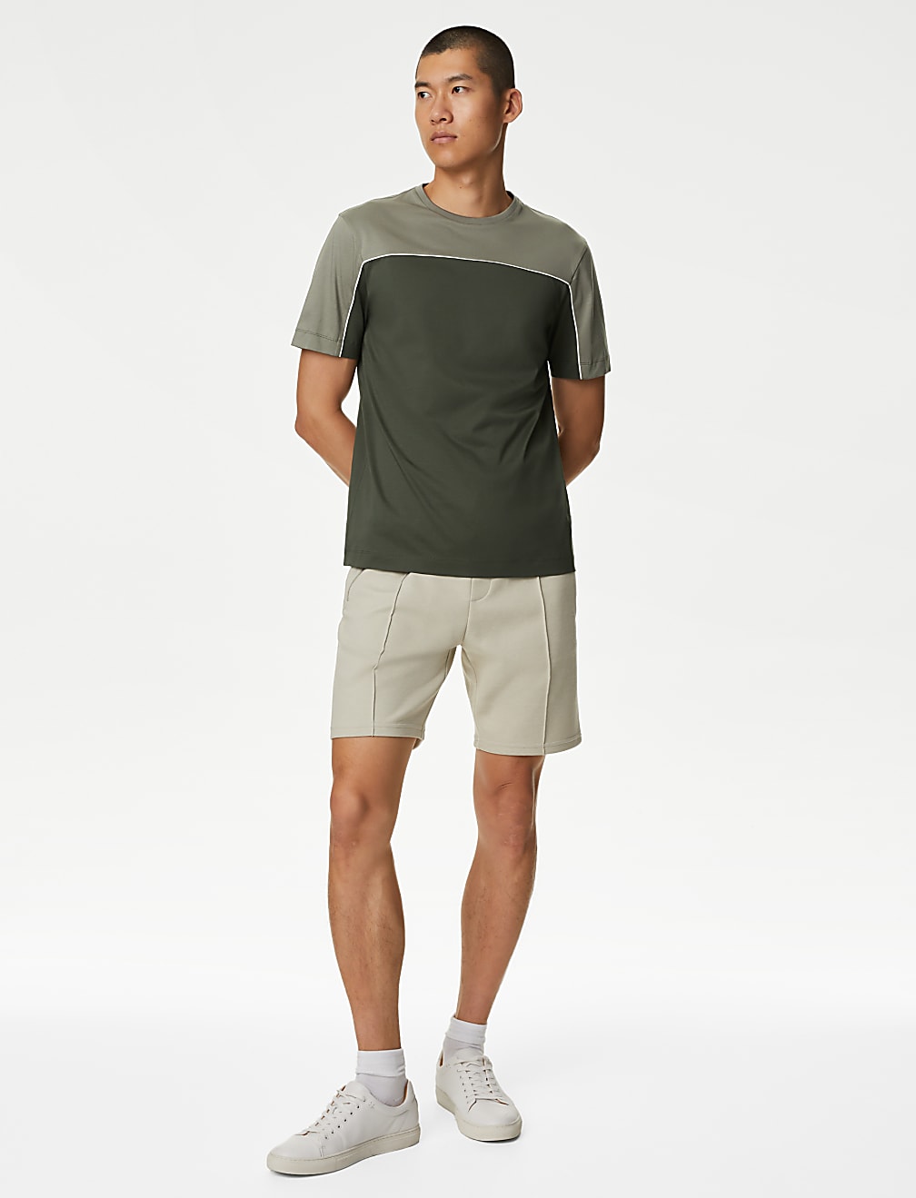 Pure Supima® CottonColour Block T-Shirt