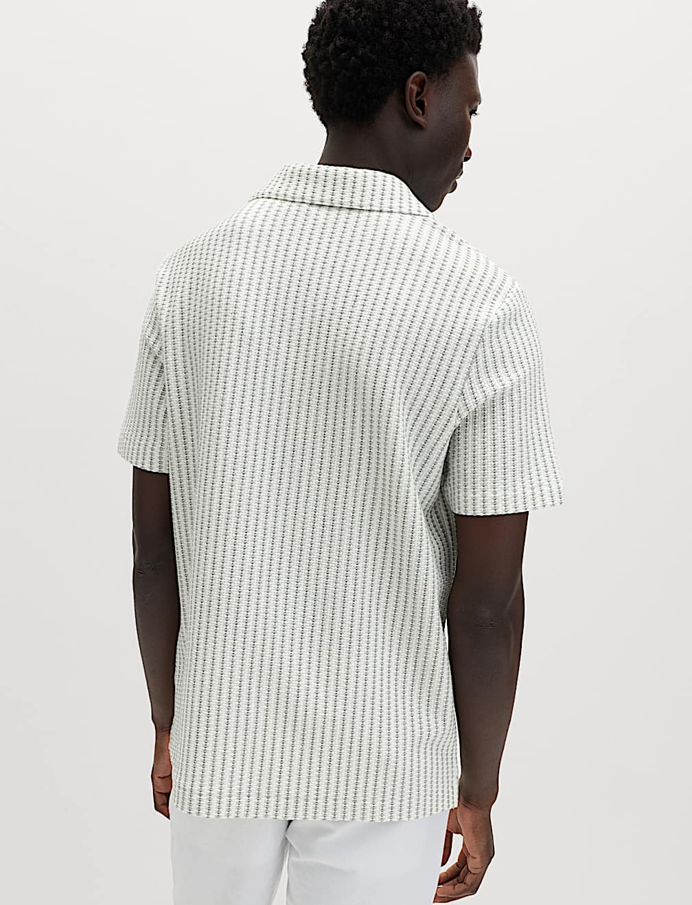 Cotton Rich Jersey Geometric Polo Shirt