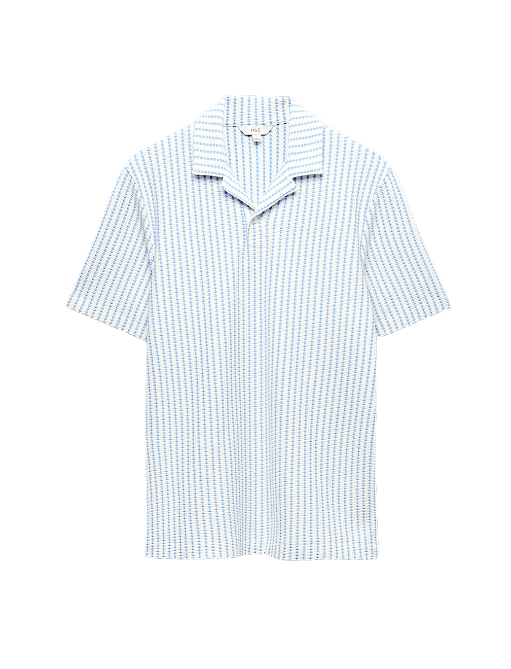 Cotton Rich Jersey Geometric Polo Shirt