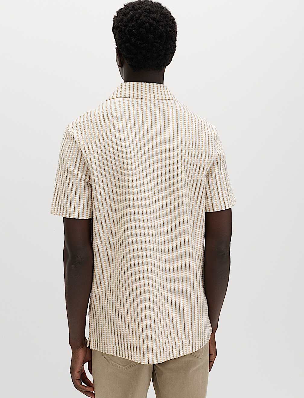 Cotton Rich Jersey Geometric Polo Shirt