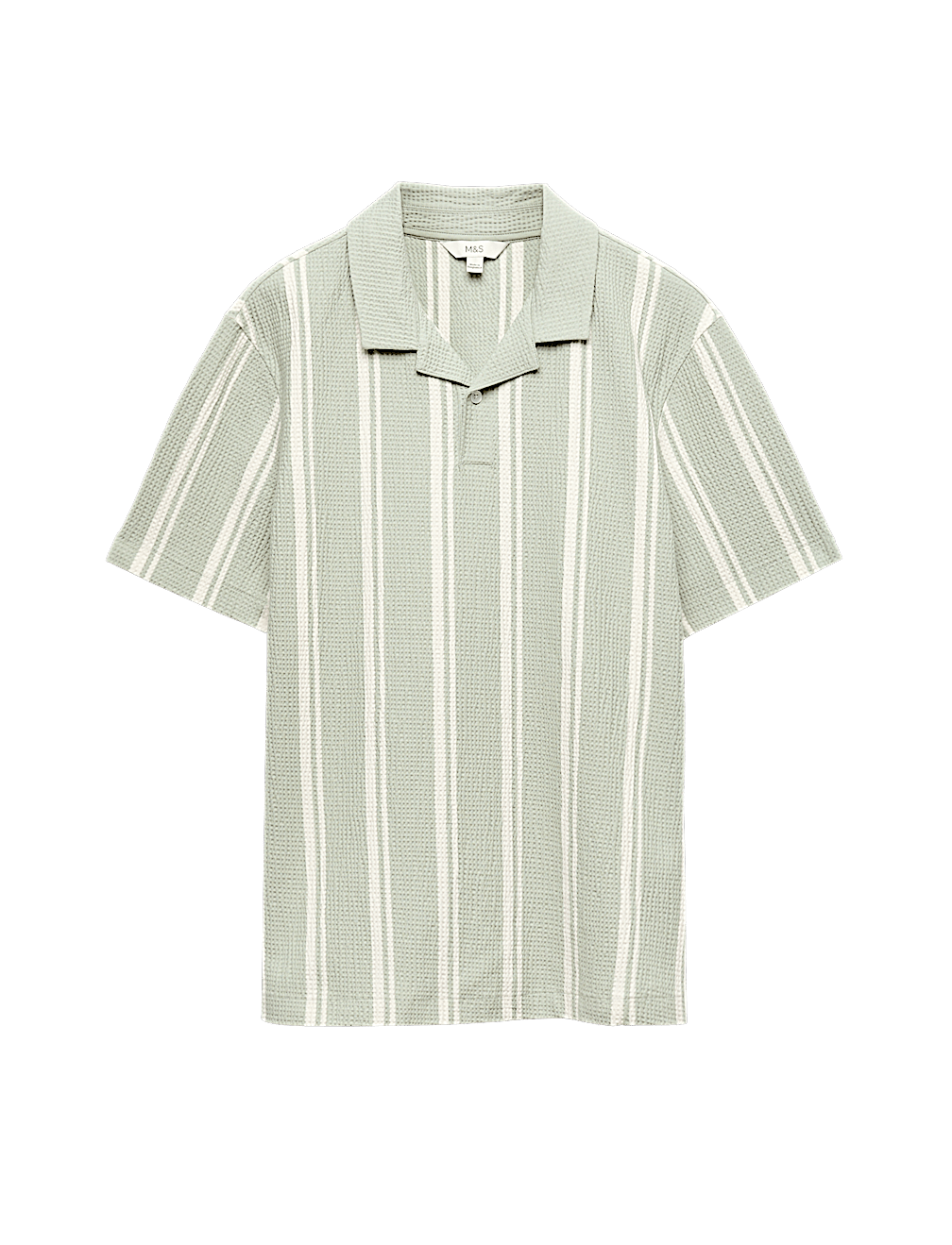 Cotton Rich Striped Seersucker Polo Shirt
