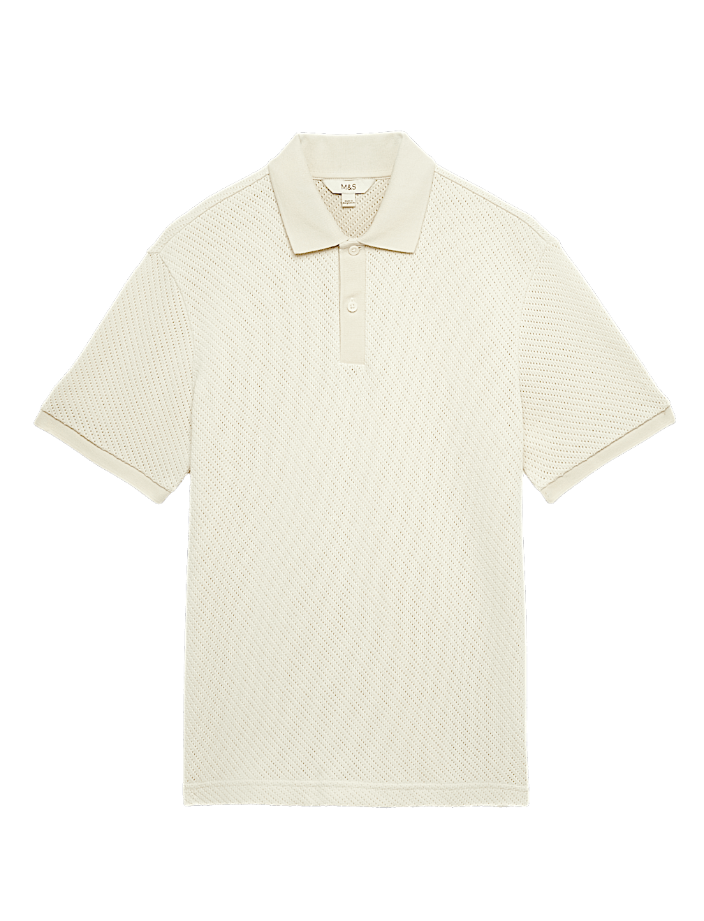 Cotton Rich Textured Knitted Polo Shirt