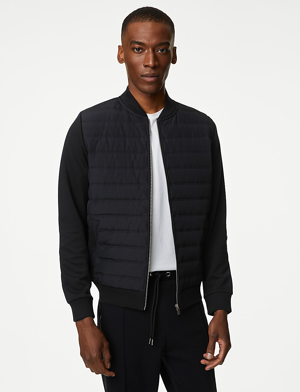 Quilted Bomber Jacket