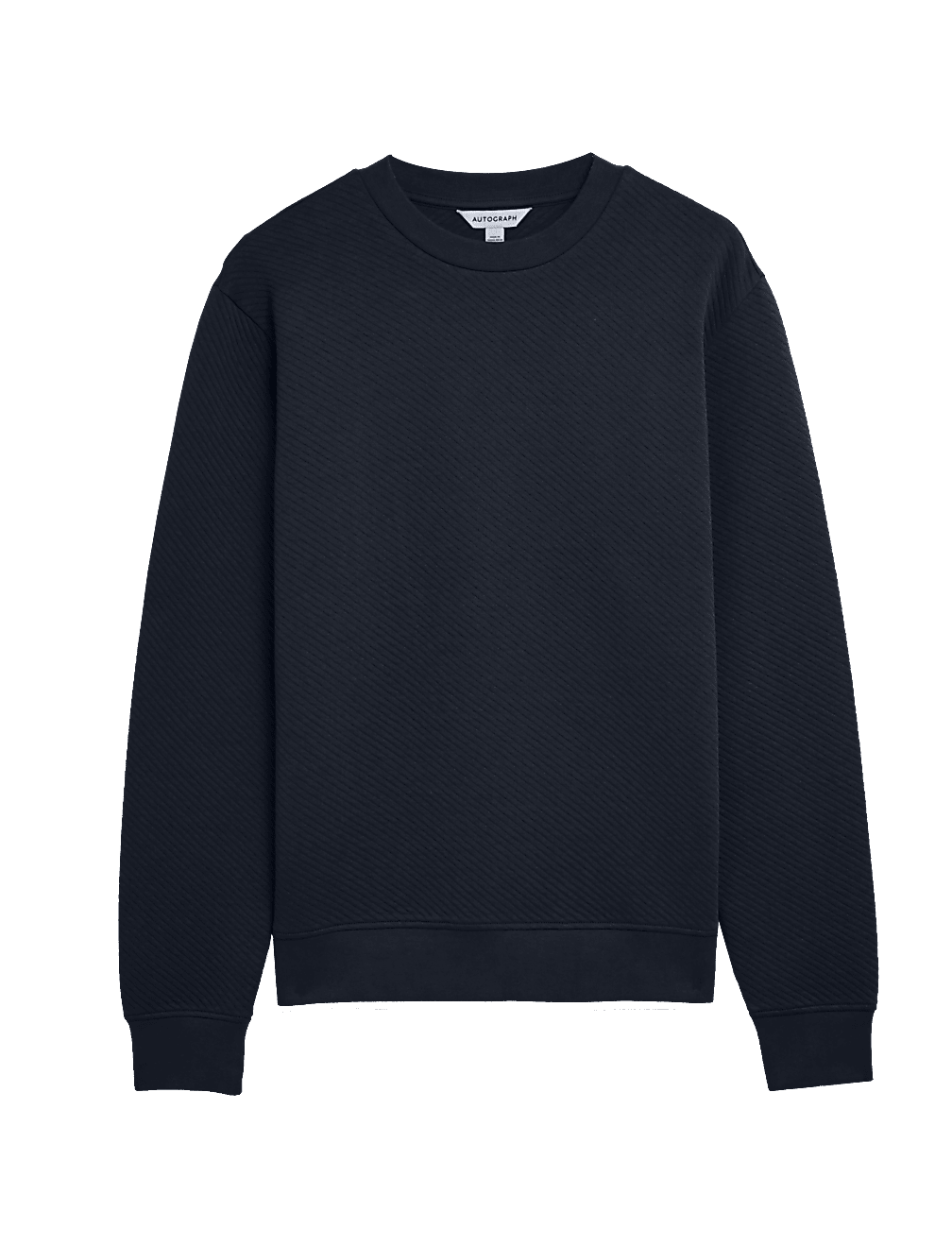 Cotton Textured Crewneck Sweatshirt