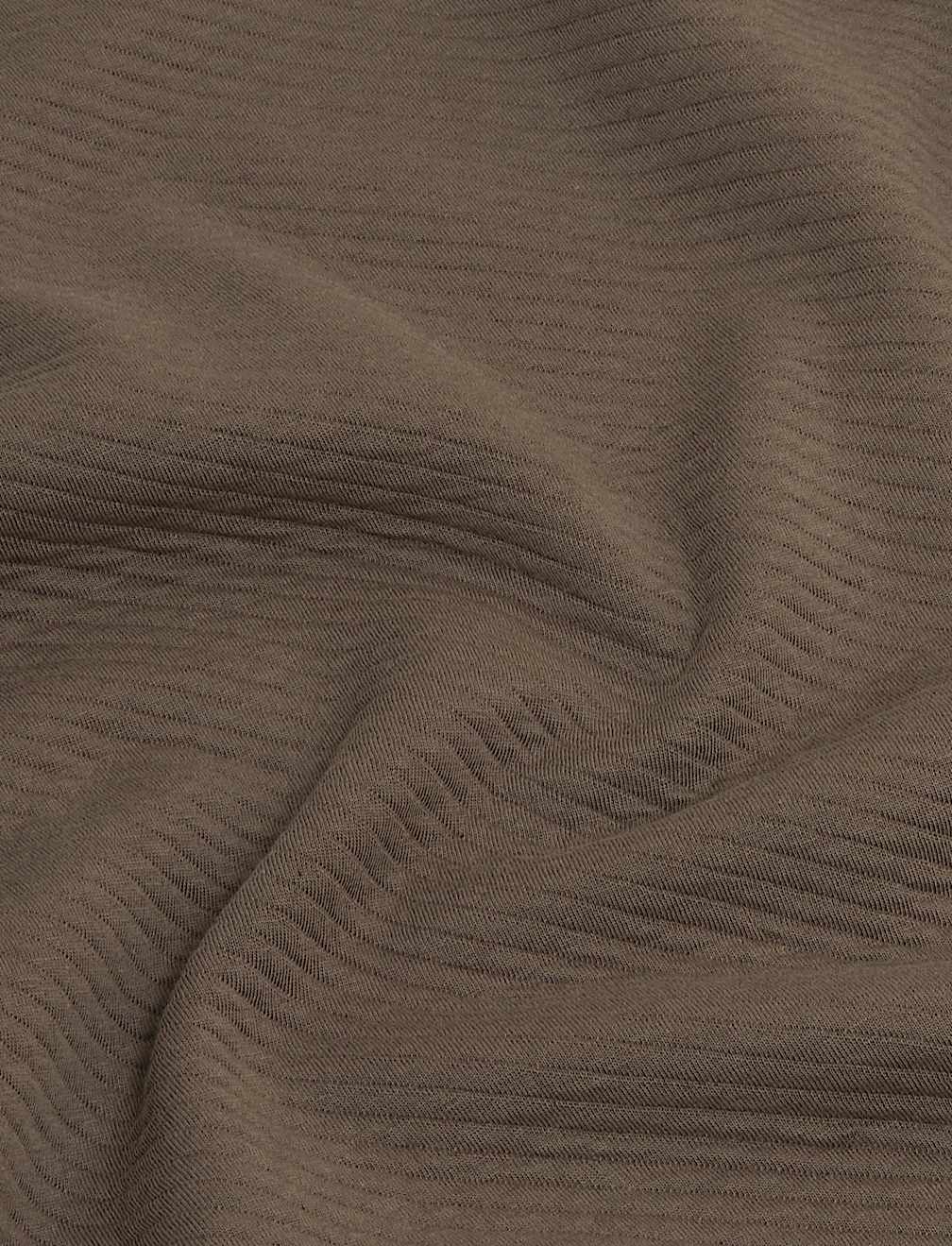 Cotton Textured Crewneck Sweatshirt