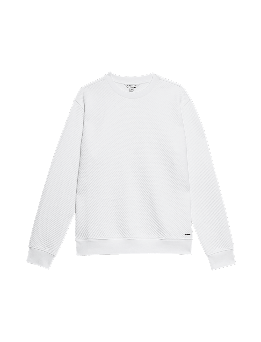 Cotton Textured Crewneck Sweatshirt