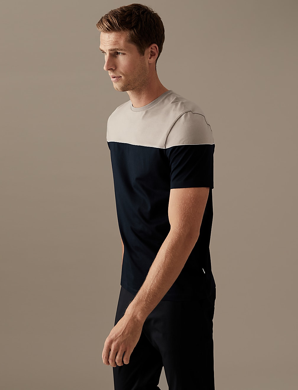 Pure Supima&reg; Cotton Colour Block T-Shirt