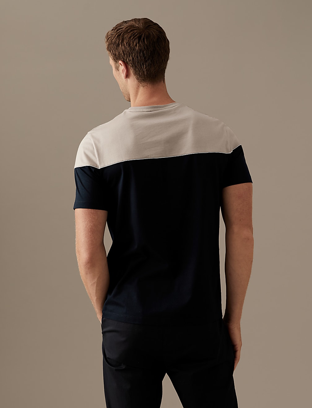 Pure Supima&reg; Cotton Colour Block T-Shirt