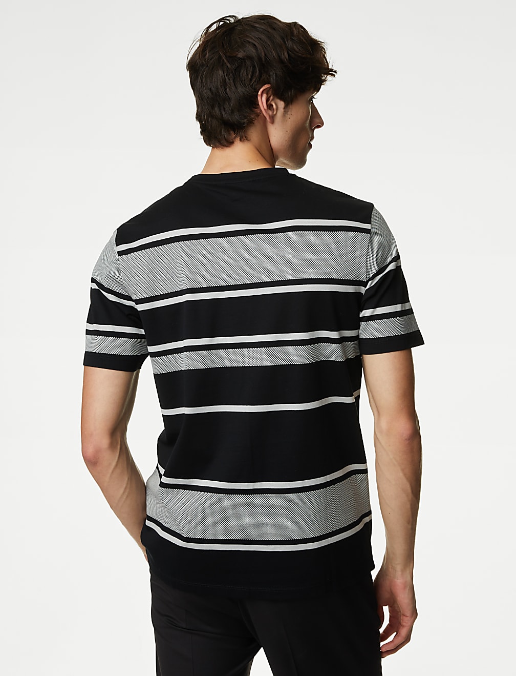 NATURALLY TEXTURED SELF-STRİPED SHİRT