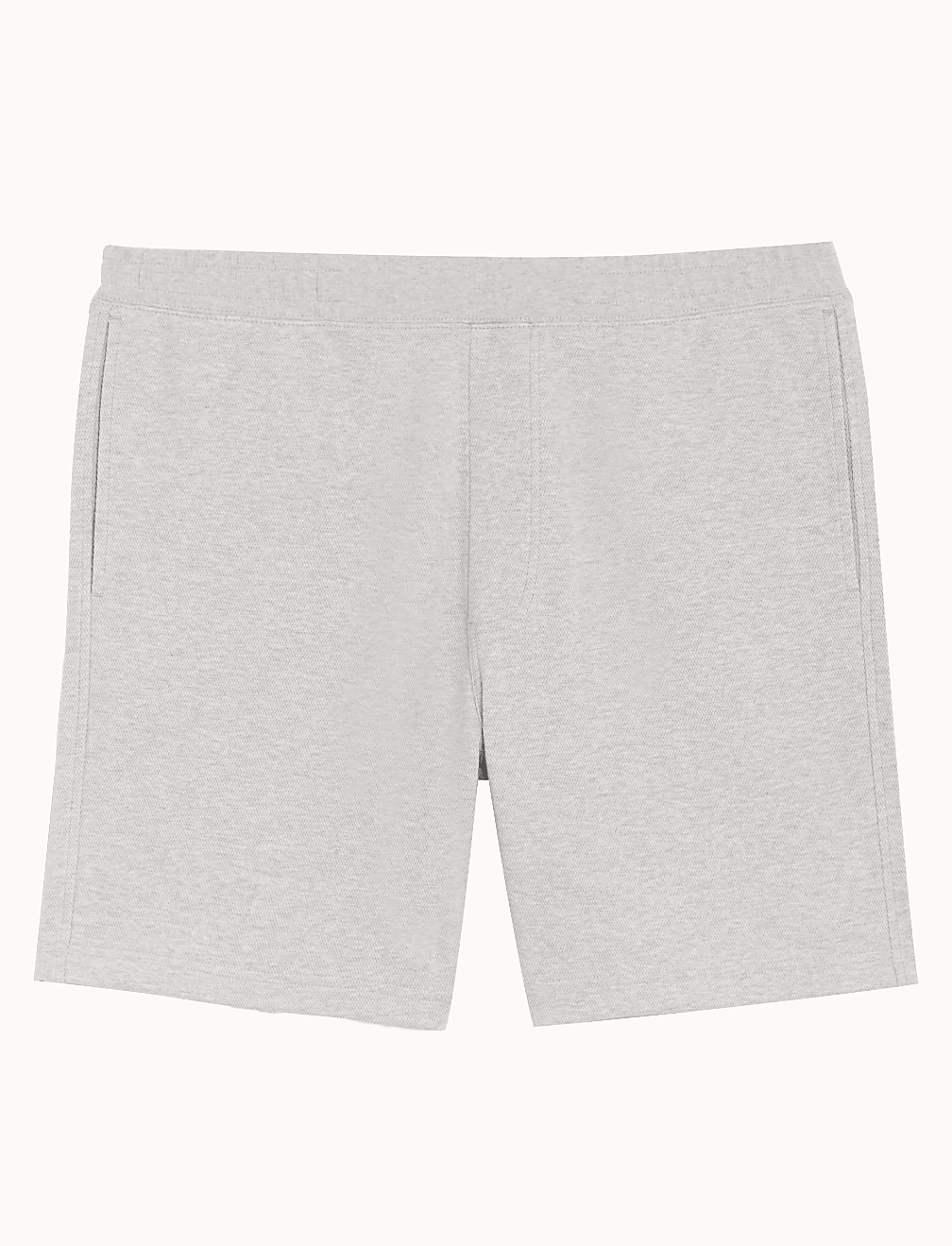 Textured Pure Cotton Jersey Shorts