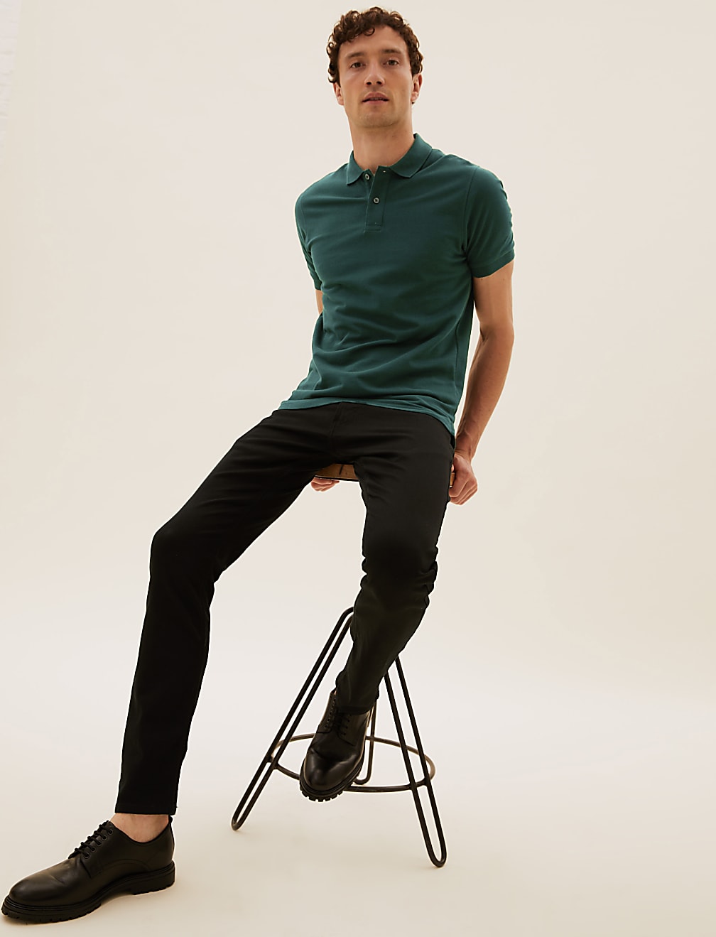 Slim Fit Pure Cotton Pique Polo Shirt