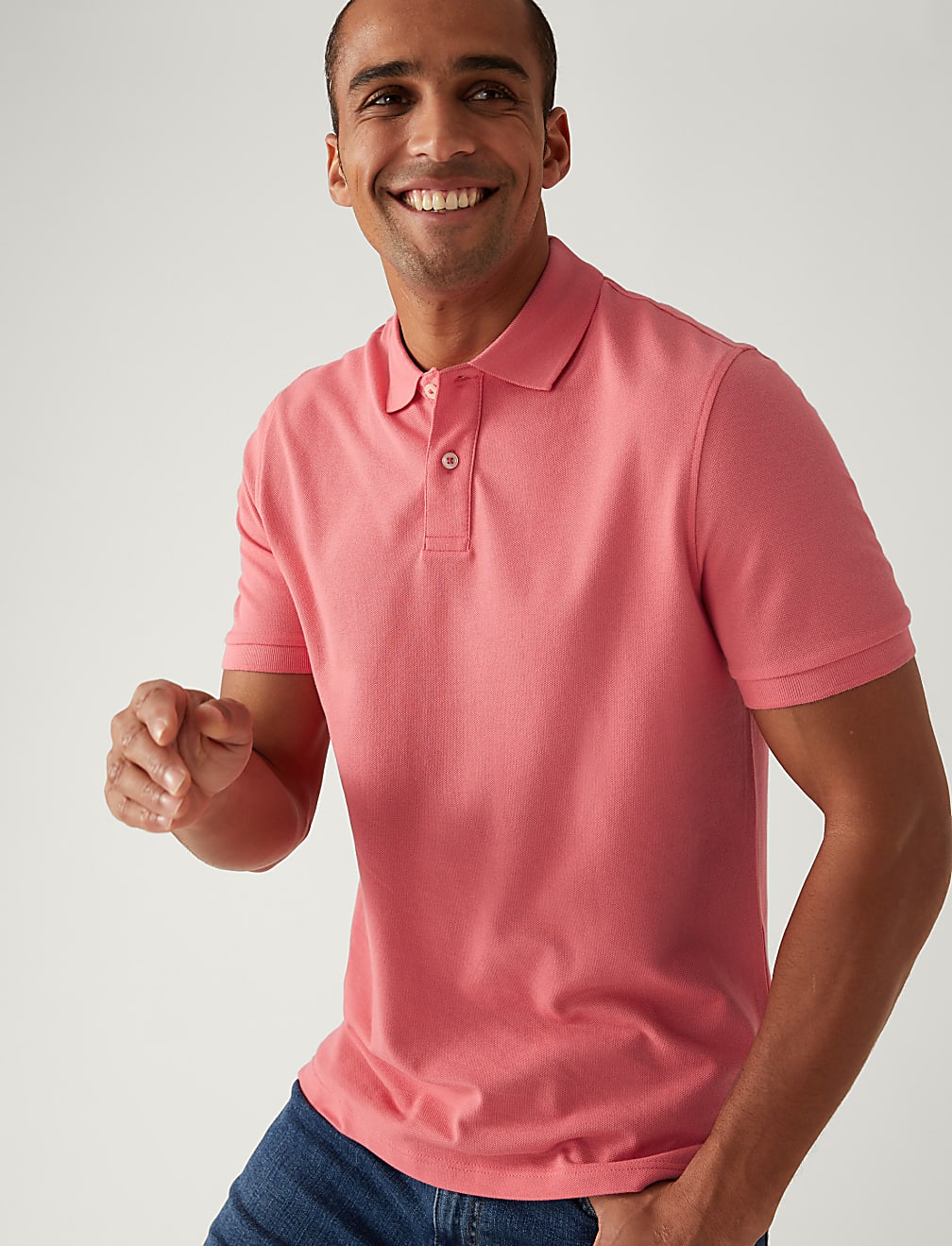 Pure Cotton Pique Regular Fit Polo Shirt
